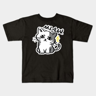 Cat Love: Cat Miaw and Cute Cat Design Kids T-Shirt